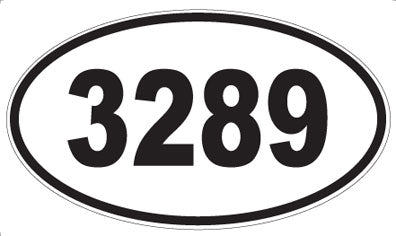 3289 - Oval Sticker