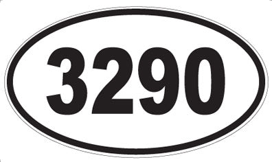 3290 - Oval Sticker