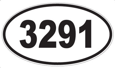 3291 - Oval Sticker