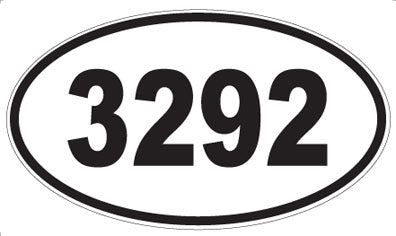 3292 - Oval Sticker