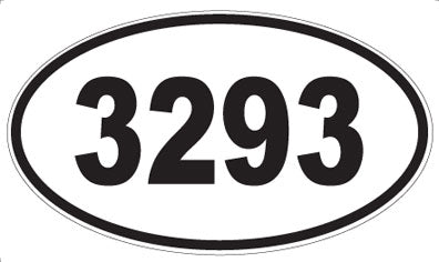 3293 - Oval Sticker