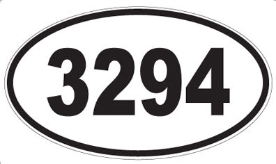 3294 - Oval Sticker