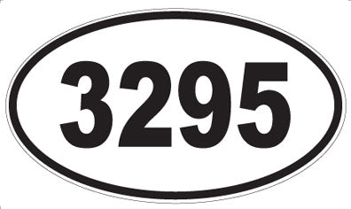 3295 - Oval Sticker