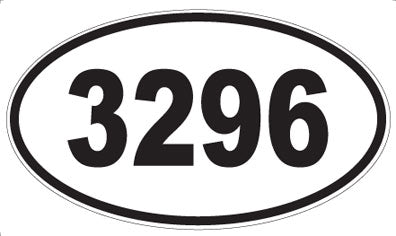 3296 - Oval Sticker