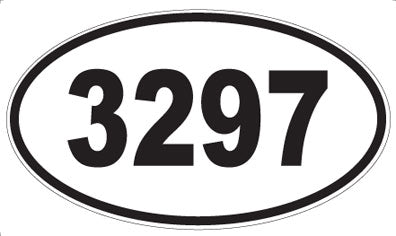 3297 - Oval Sticker