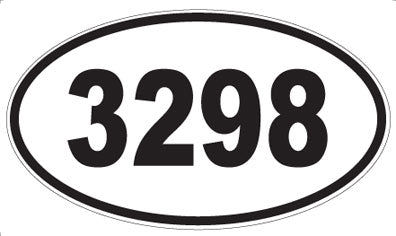 3298 - Oval Sticker
