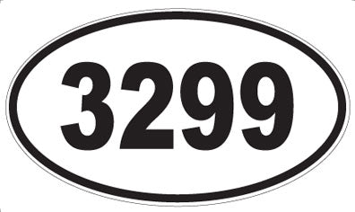 3299 - Oval Sticker