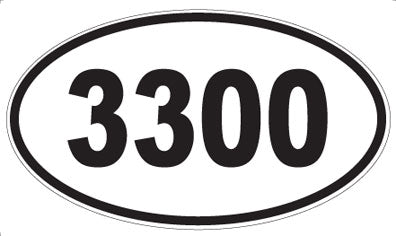 3300 - Oval Sticker