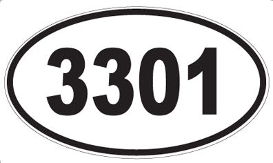 3301 - Oval Sticker
