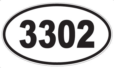 3302 - Oval Sticker