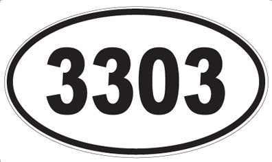 3303 - Oval Sticker