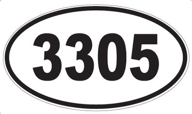 3305 - Oval Sticker