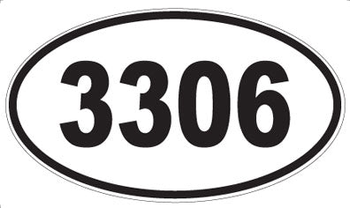 3306 - Oval Sticker