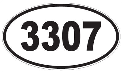 3307 - Oval Sticker