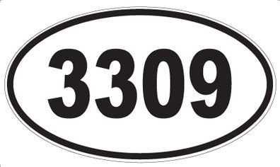 3309 - Oval Sticker