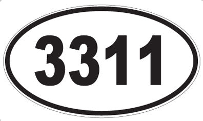 3311 - Oval Sticker