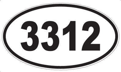 3312 - Oval Sticker