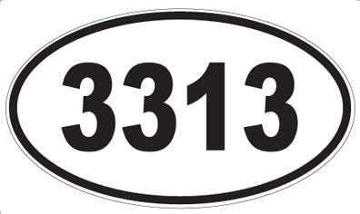 3313 - Oval Sticker