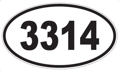 3314 - Oval Sticker