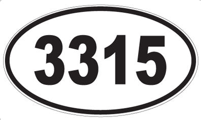 3315 - Oval Sticker