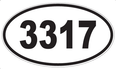3317 - Oval Sticker