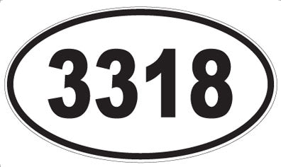 3318 - Oval Sticker