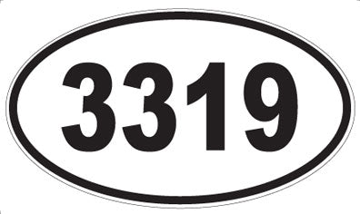 3319 - Oval Sticker