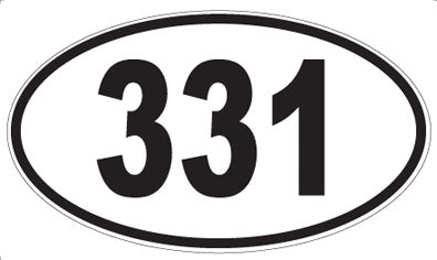 331 - Oval Sticker