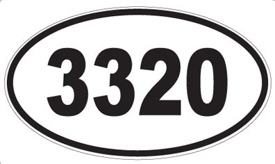 3320 - Oval Sticker