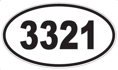 3321 - Oval Sticker