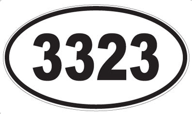3323 - Oval Sticker