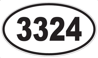3324 - Oval Sticker