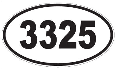 3325 - Oval Sticker