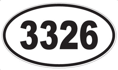 3326 - Oval Sticker