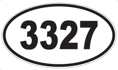3327 - Oval Sticker