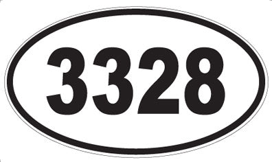 3328 - Oval Sticker
