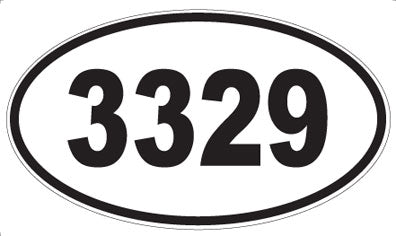 3329 - Oval Sticker