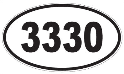 3330 - Oval Sticker