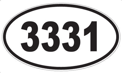 3331 - Oval Sticker