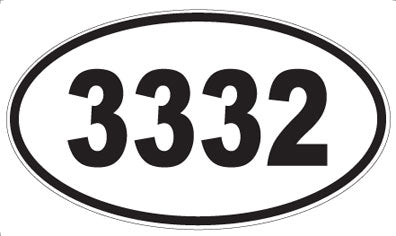 3332 - Oval Sticker