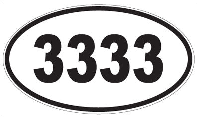 3333 - Oval Sticker