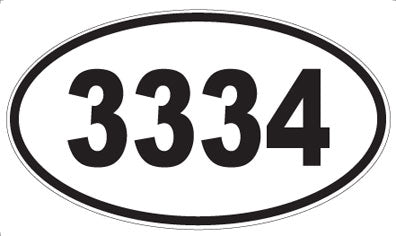 3334 - Oval Sticker