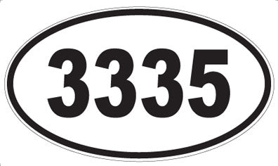 3335 - Oval Sticker