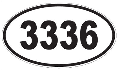 3336 - Oval Sticker