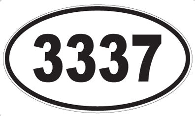 3337 - Oval Sticker