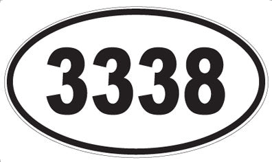 3338 - Oval Sticker