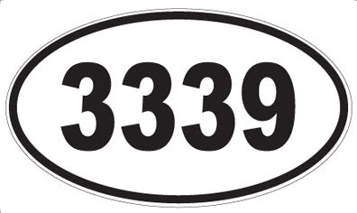 3339 - Oval Sticker