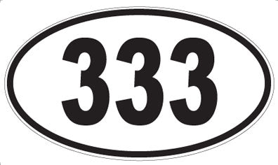 333 - Oval Sticker
