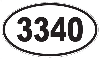 3340 - Oval Sticker