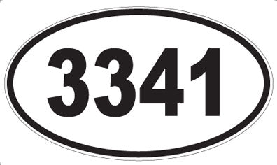 3341 - Oval Sticker